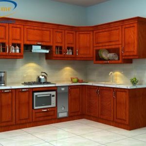 Tủ bếp gỗ Hải Phòng TG03, Thiết kế thi công tủ gỗ đẹp