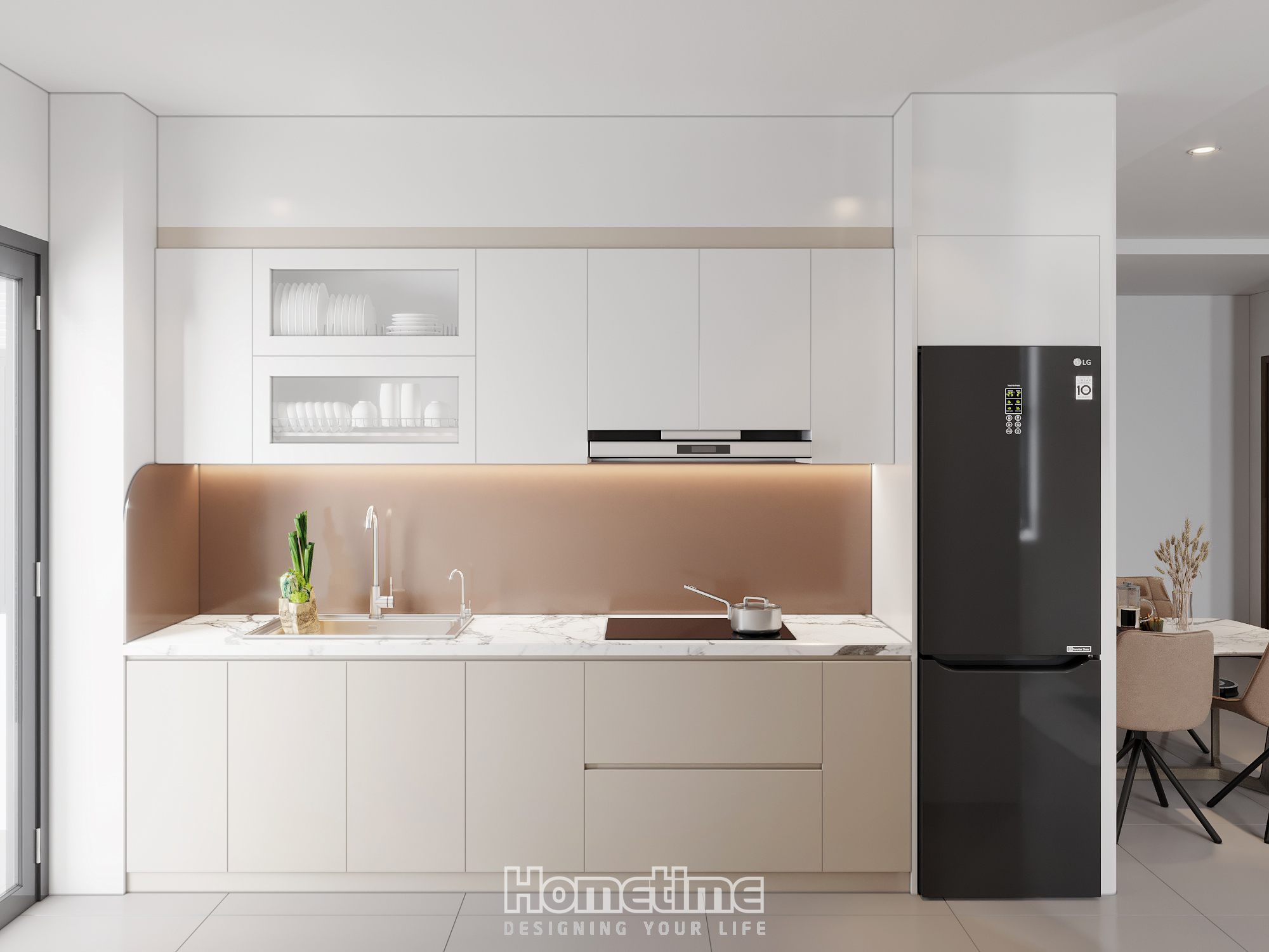 Nội thất chung cư 67m2- Thiết kế tủ bếp