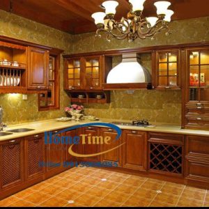 Mẫu tủ bếp gỗ tân cổ điển- Tủ bếp Hải Phòng