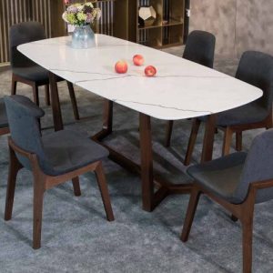 Bàn ăn Concorde 4 ghế mặt đá hiện đại