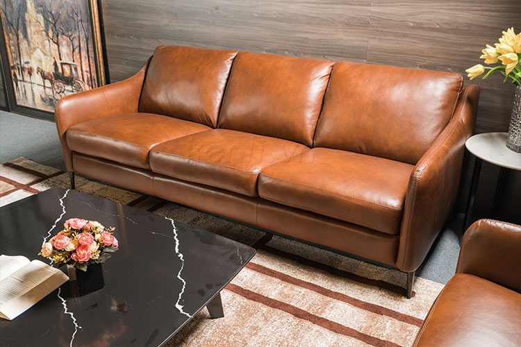 Sofa E130 văng 3 nâu sang trọng