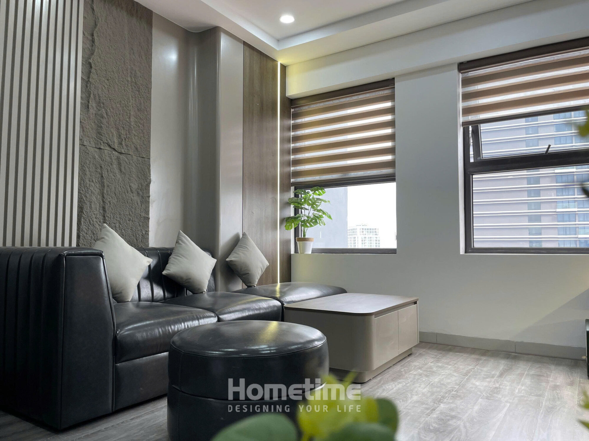 Nội thất chung cư 67m2- Hoàn thiện vách sofa