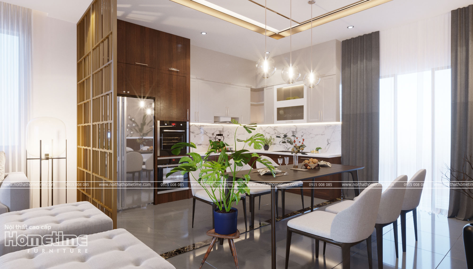Phối cảnh thiết kế nội thất phòng anh nhà chị hương