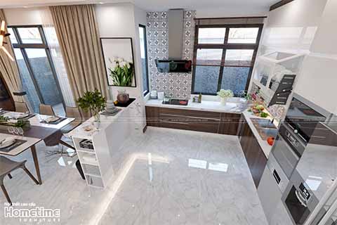 Tủ bếp nhựa cao cấp nhà chị Bích biệt thự Vinhomes Imperia Hải Phòng