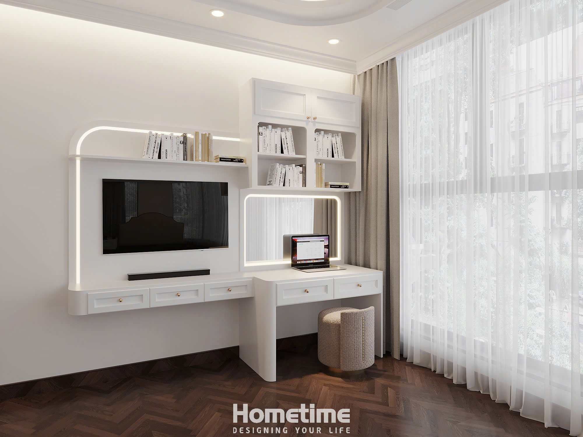 Thiết kế thi công căn hộ Doji anh Mạnh- Thiết kế phòng ngủ con 2