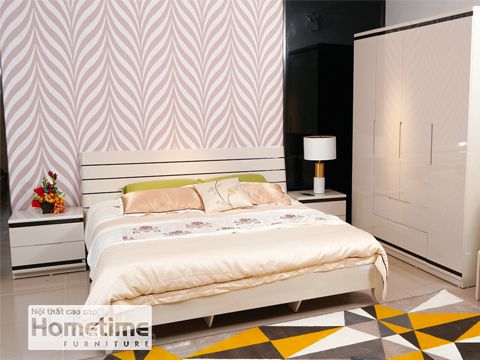Giường ngủ hiện đại giá rẻ 3307A, giường ngủ đẹp Hải Phòng
