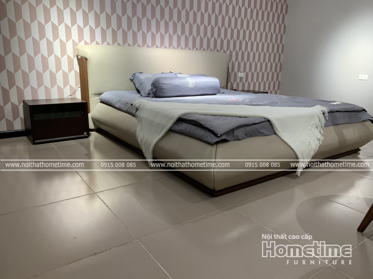 Giường bọc da nhập khẩu tại Hải Phòng - GNK1908
