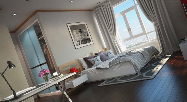 mẫu nội thất phòng ngủ hiện đại 001