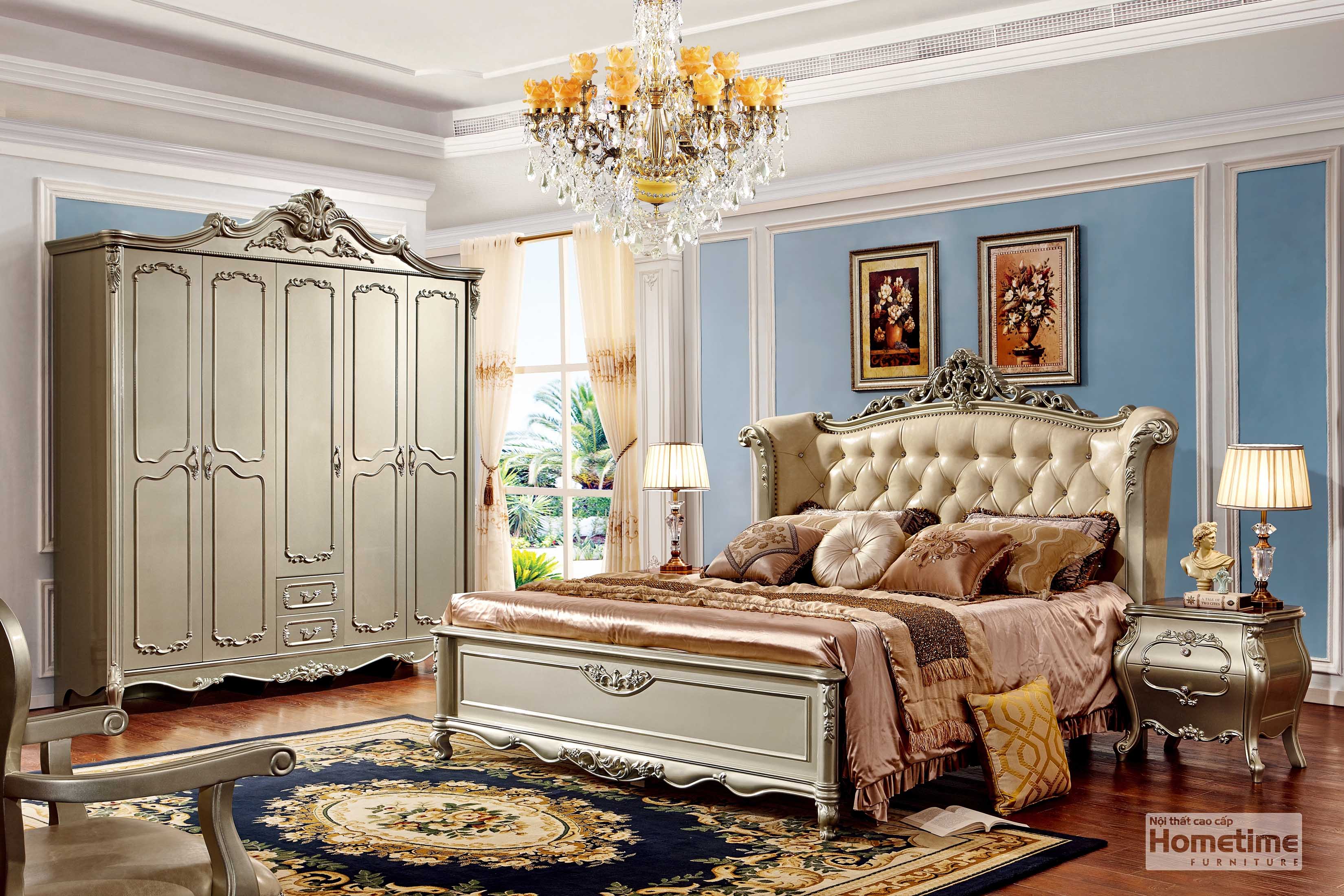 mẫu giường ngủ tân cổ điển Hải Phòng HT8832