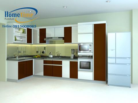 Mẫu tủ bếp đẹp Hải Phòng, thiết kế tủ bếp nhựa picomat cao cấp