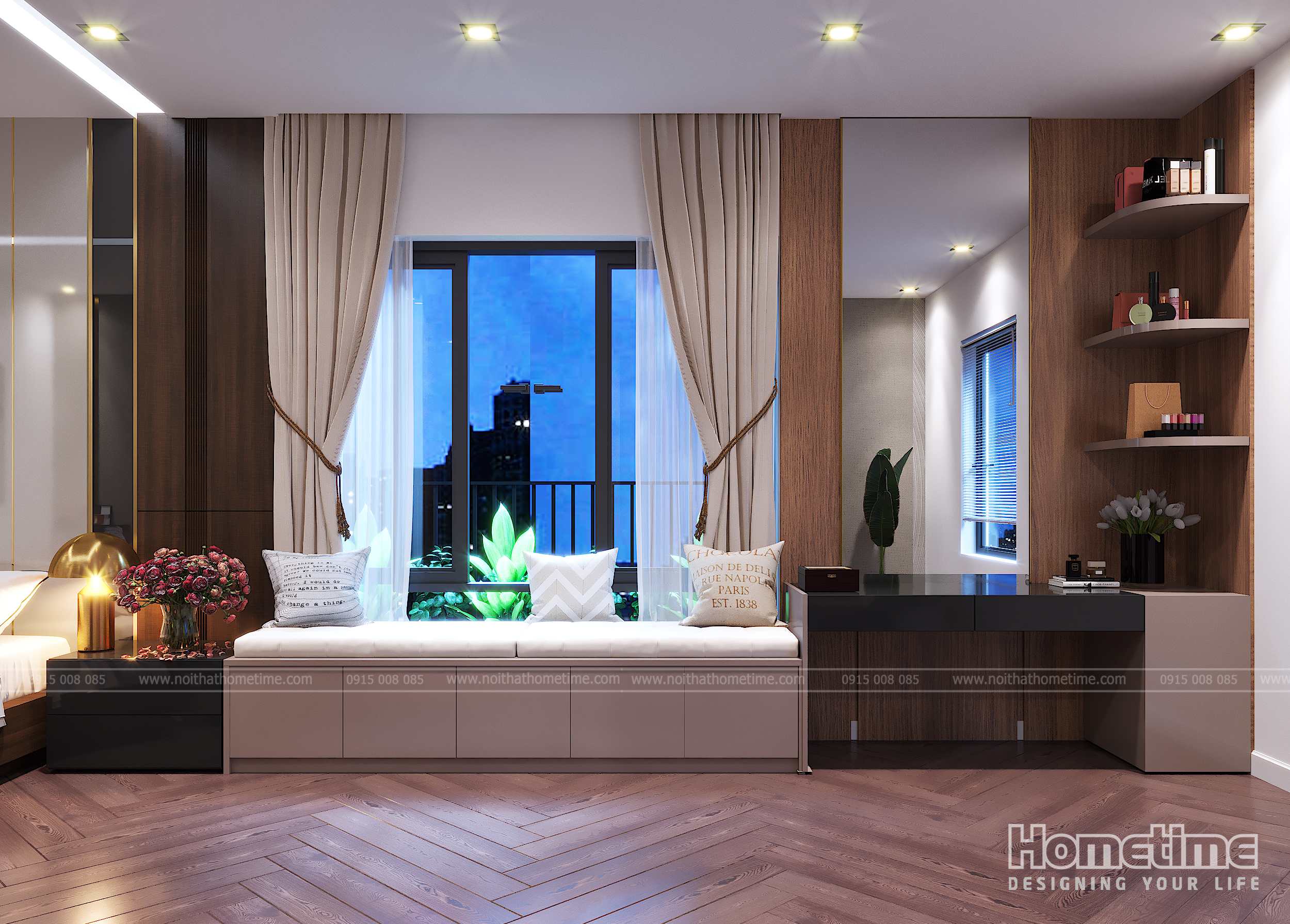Sự thông thoáng khi thiết kế nội thất bên cửa sổ