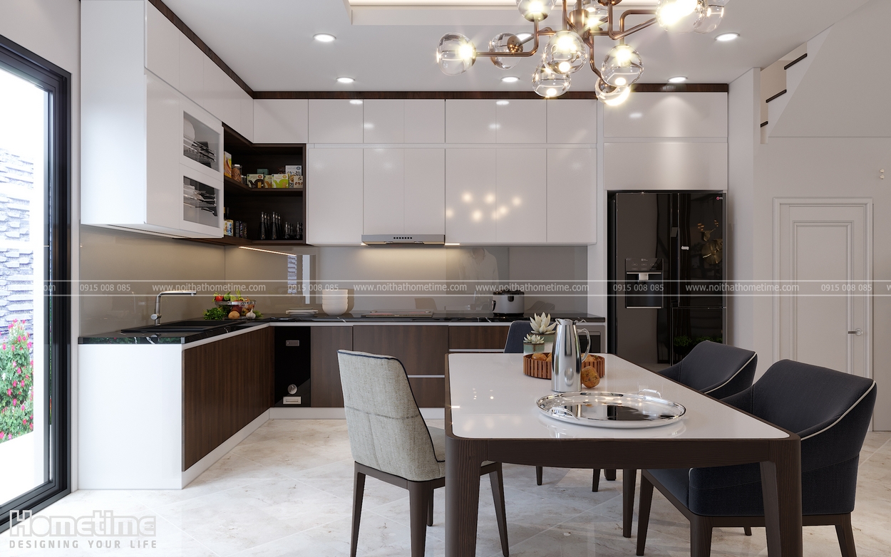 Thiết kế tủ bếp mang phong cách sang trọng, quý phái