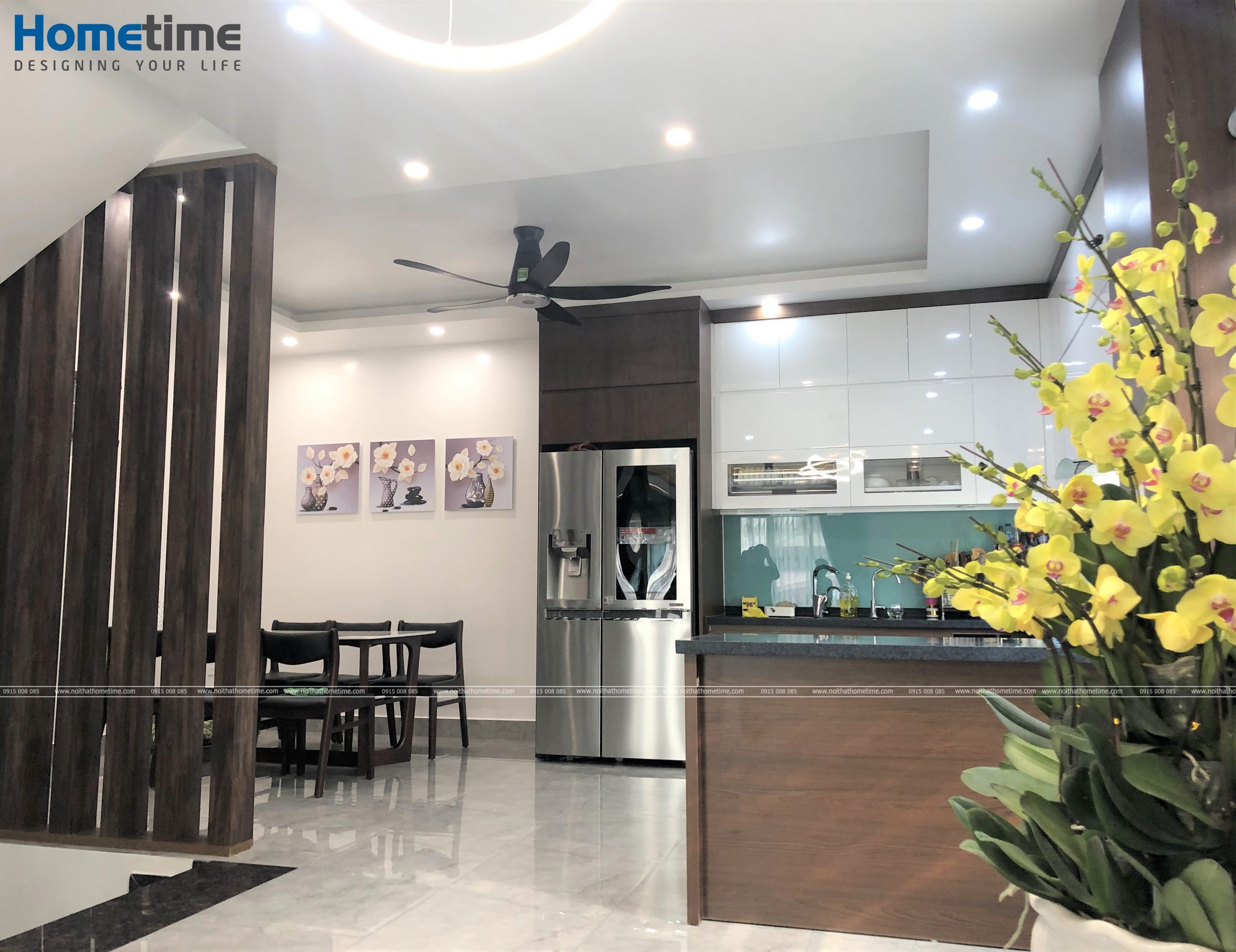 Sự kết hợp giữa phòng ăn và phòng bếp
