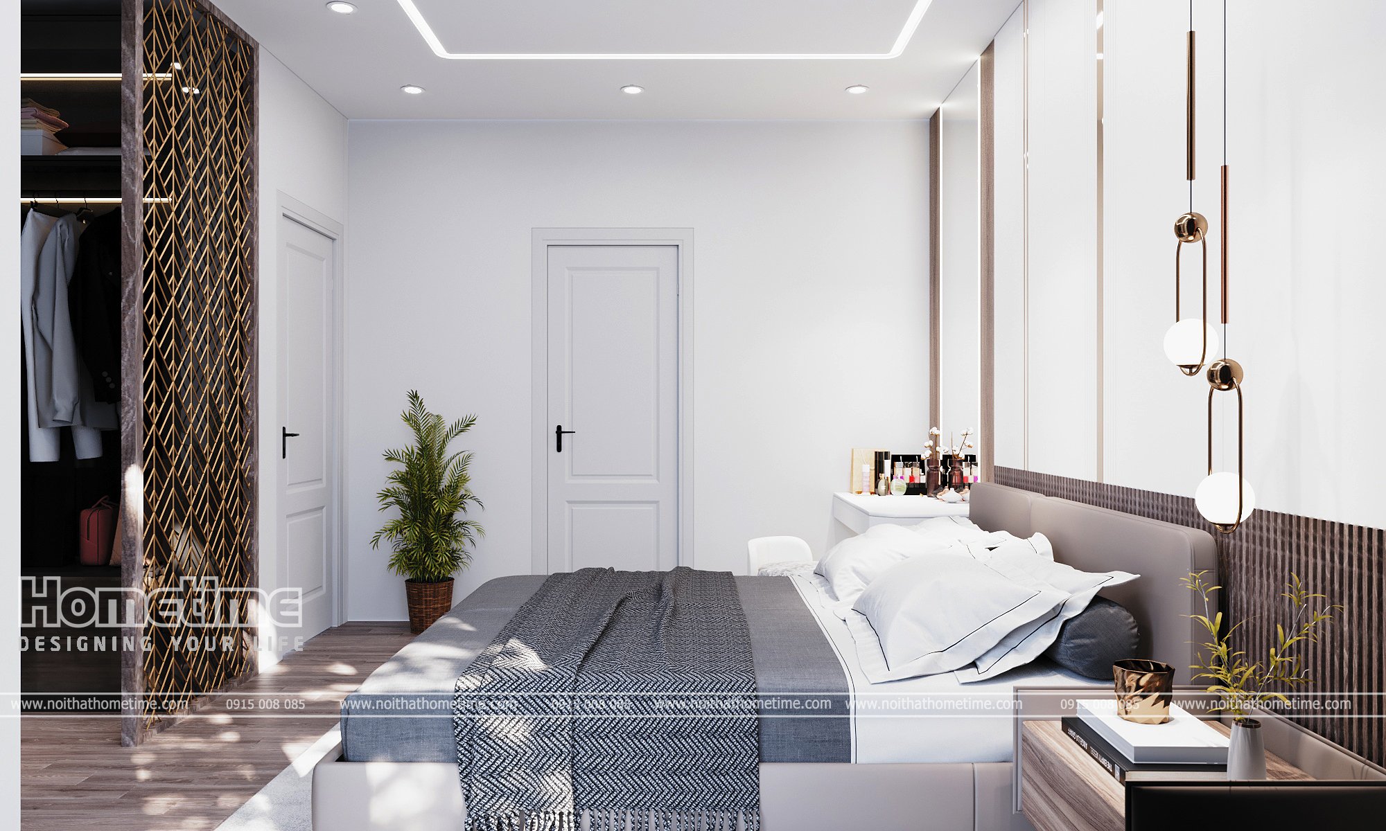 Đèn xinh xinh được thiết kế trong phòng ngủ
