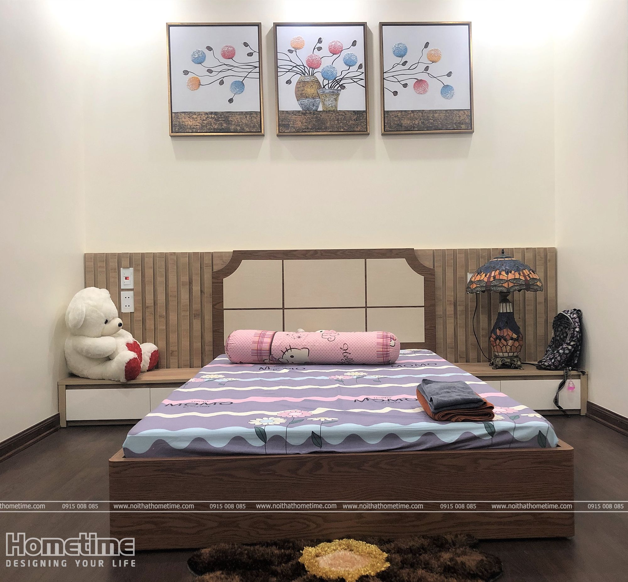 Thiết kế vách trang trí đầu giường hài hòa
