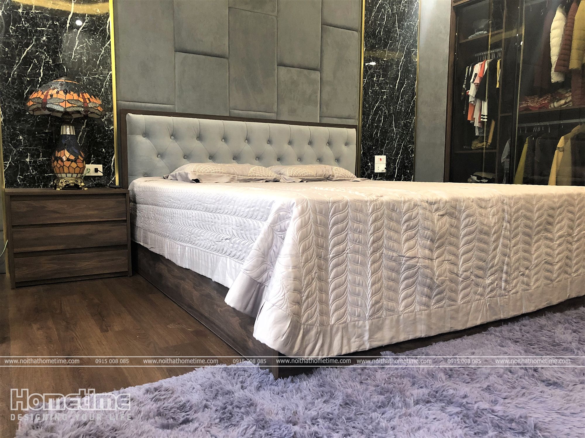 Giường ngủ sử dụng gỗ công nghiệp MDF chống ẩm