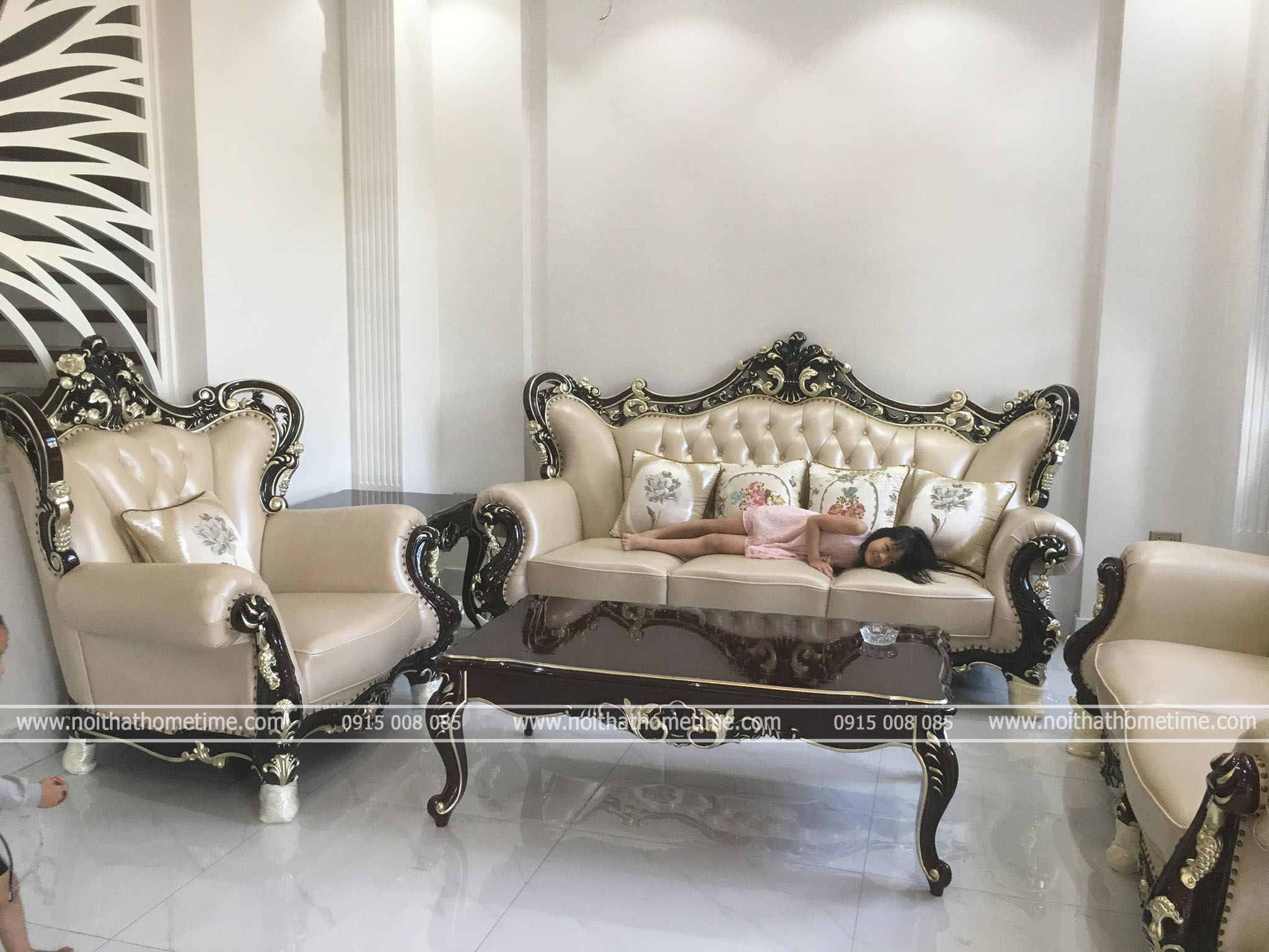 Bộ sofa tân cổ điển phong cách pháp sang trọng 921G