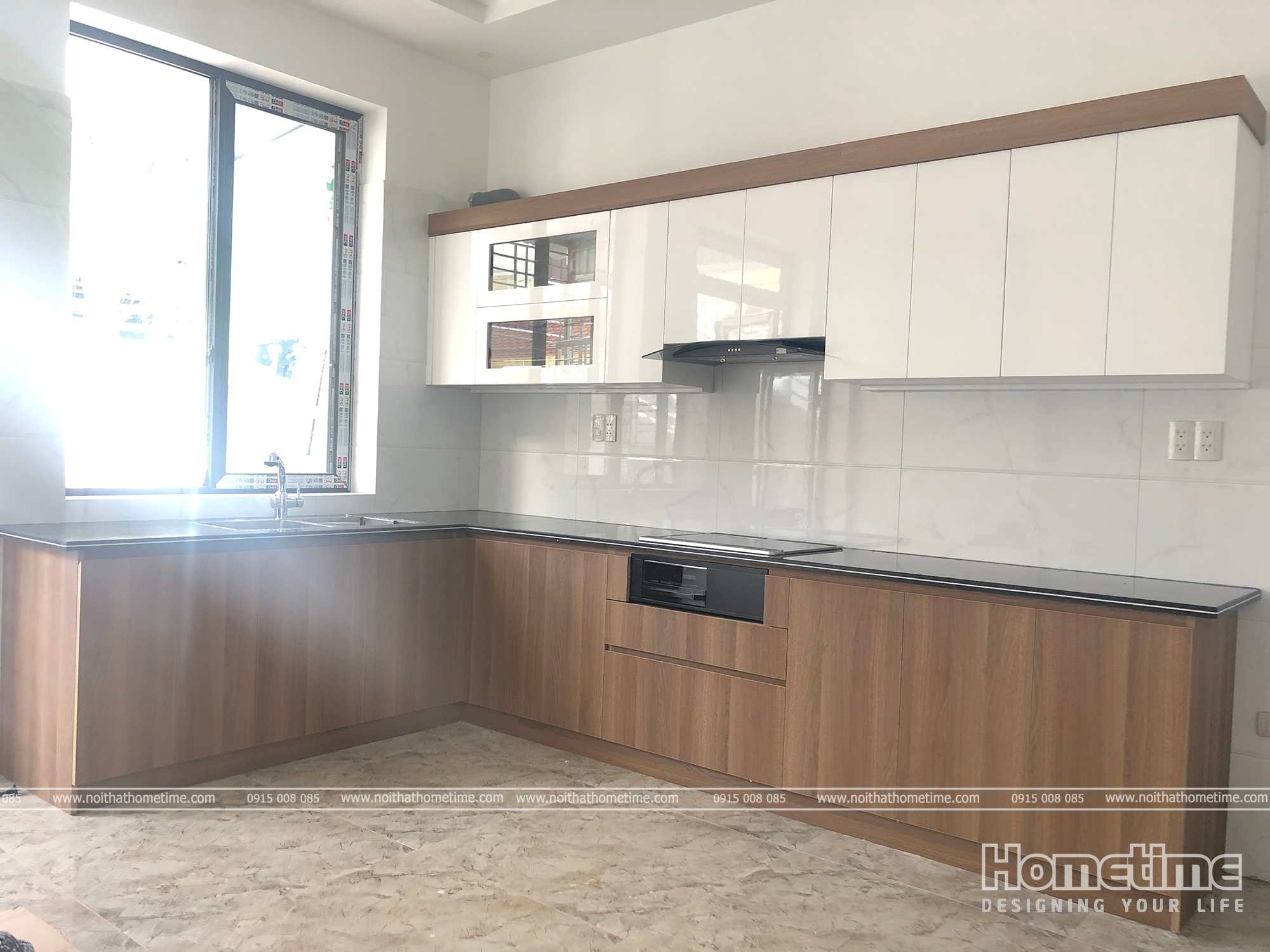 Thi công tủ bếp nhà anh Kiên