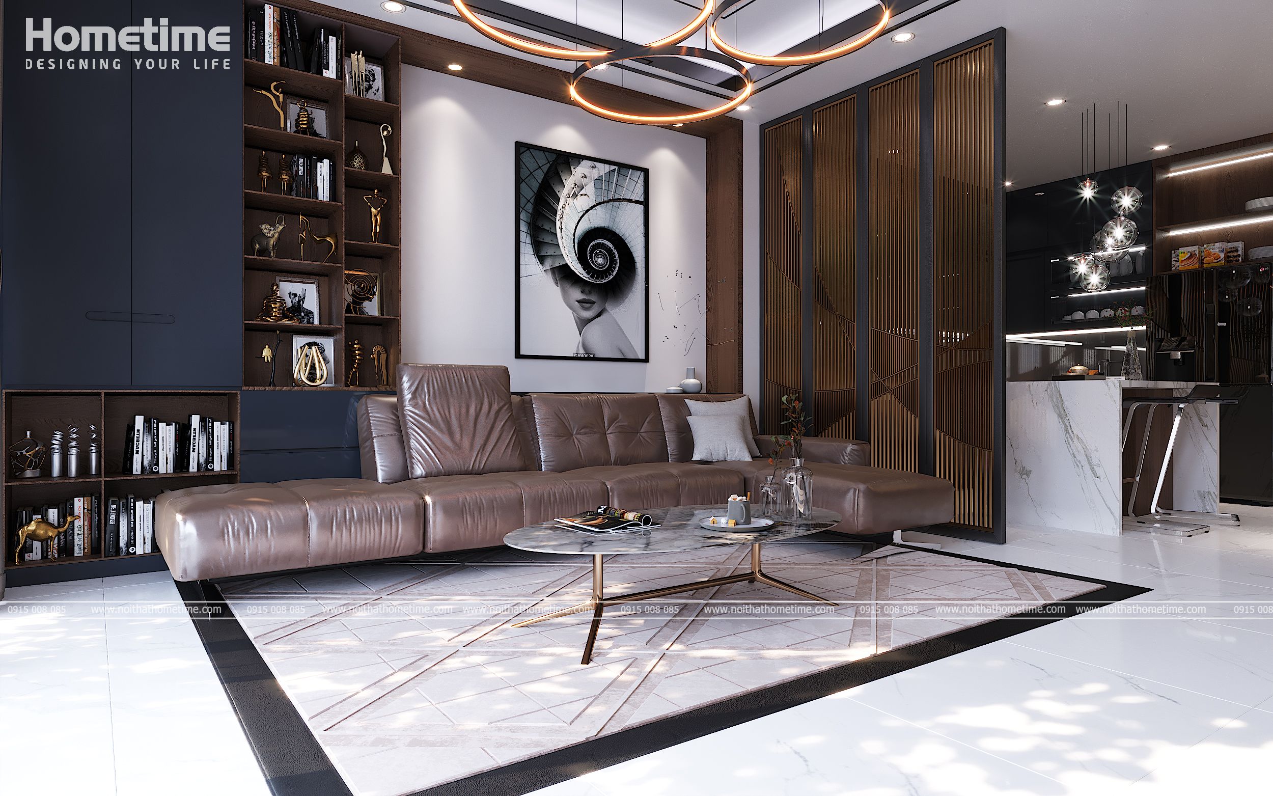 Bức tranh decor trang trí giúp phòng khách thêm sinh động