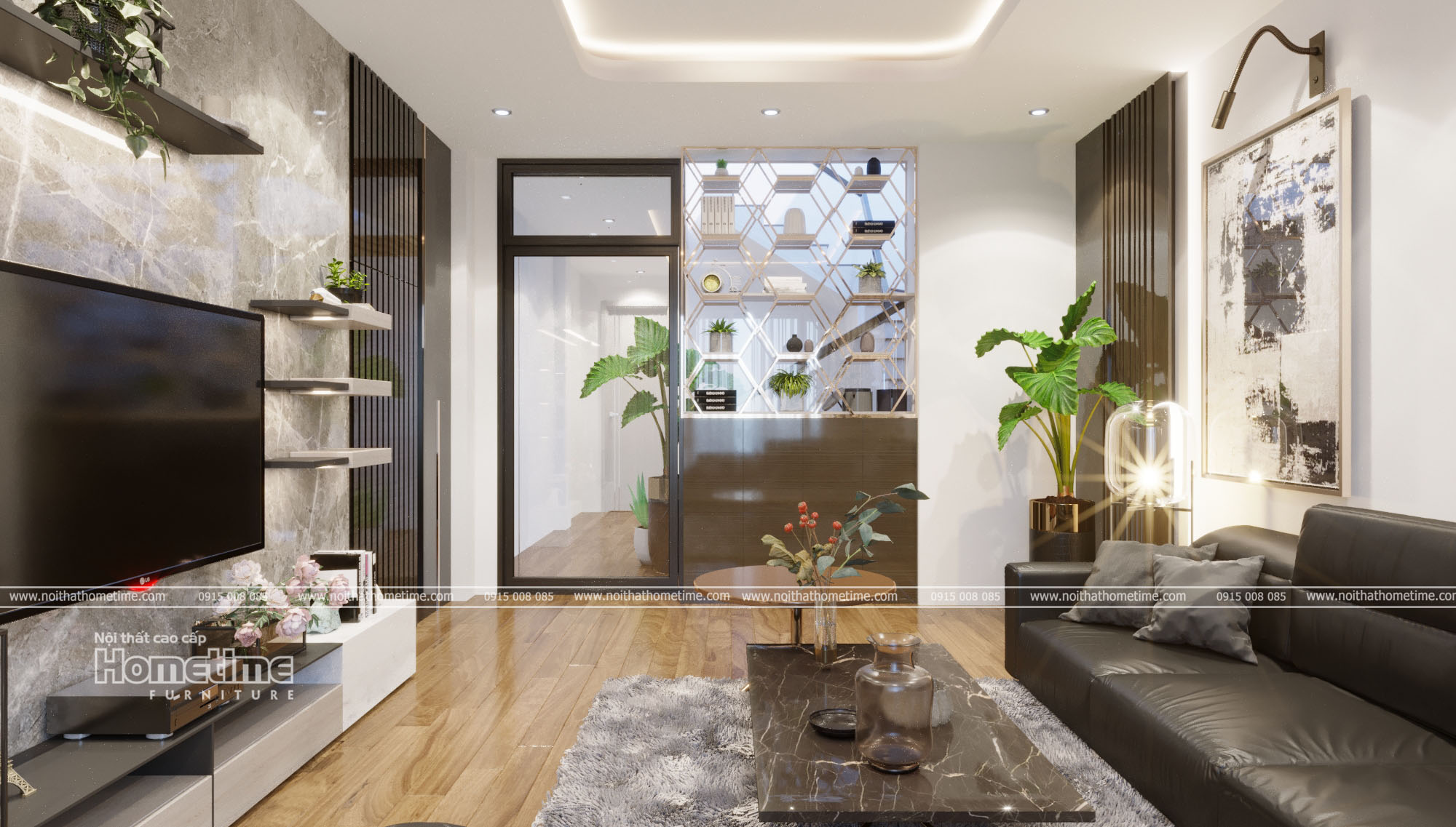 Không gian sáng mát của toàn bộ căn phòng