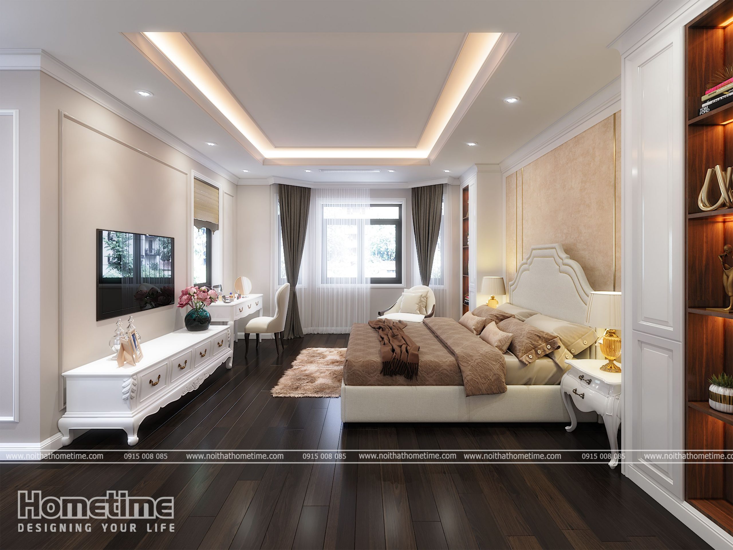 Tổng quan thiết kế nội thất phòng ngủ Tân Cổ Điển