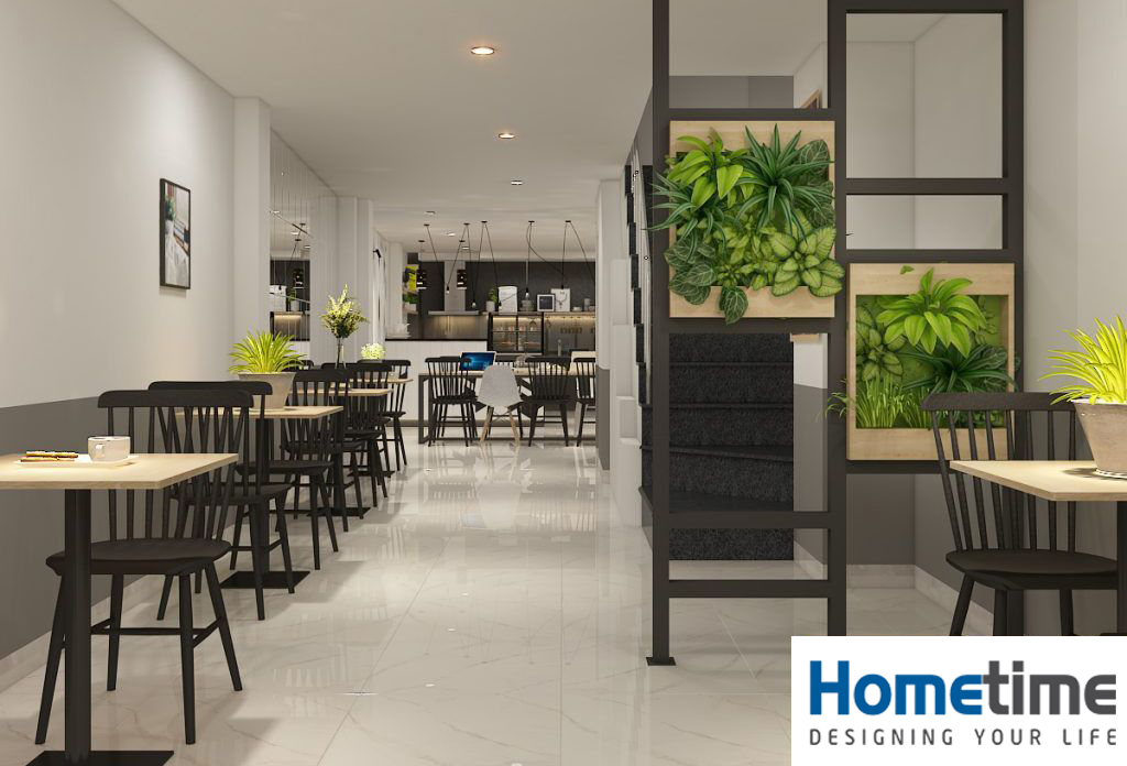 Phối cảnh thiết kế quán cafe hiện đại ở Văn Cao