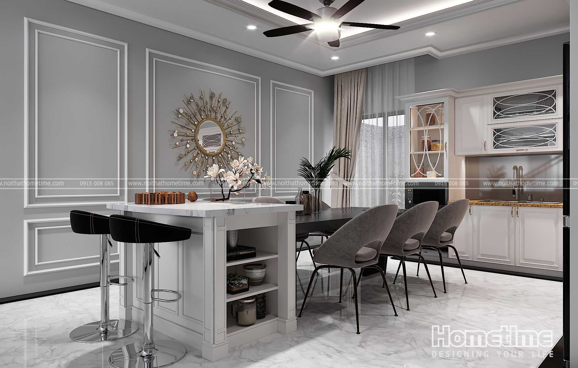 Tủ bếp thiết kế các công năng sử dụng thông minh