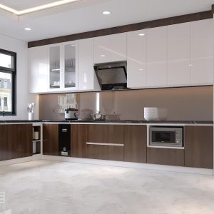 Thiết kế và thi công trọn gói Tủ bếp Nhựa nhà chị Phương