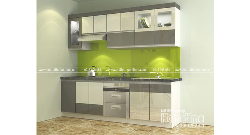 tu-bep-go-nhua-tn15 Tủ bếp nhựa chữ I nhà chị Ly Đường Máng Nước TN15