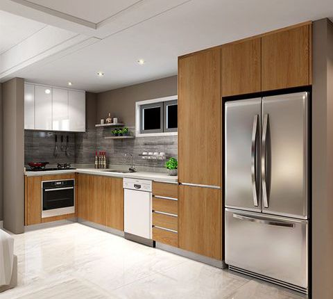 Tủ bếp laminate Hải Phòng | Mẫu tủ bếp nhựa đẹp hiện đại TN39