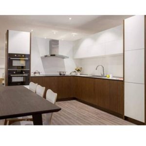 Tủ bếp Laminate Hải Phòng, Mẫu tủ bếp nhựa phủ Laminate vân gỗ TN46