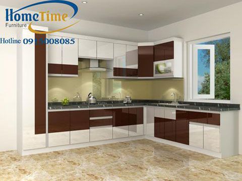 Tủ bếp nhựa PVC Hải Phòng, mẫu tủ bếp nhựa đẹp