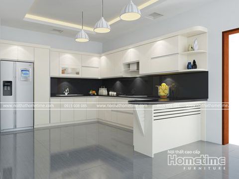 Tủ bếp nhựa tại Hải Phòng, mẫu tủ bếp nhựa phong cách hiện đại