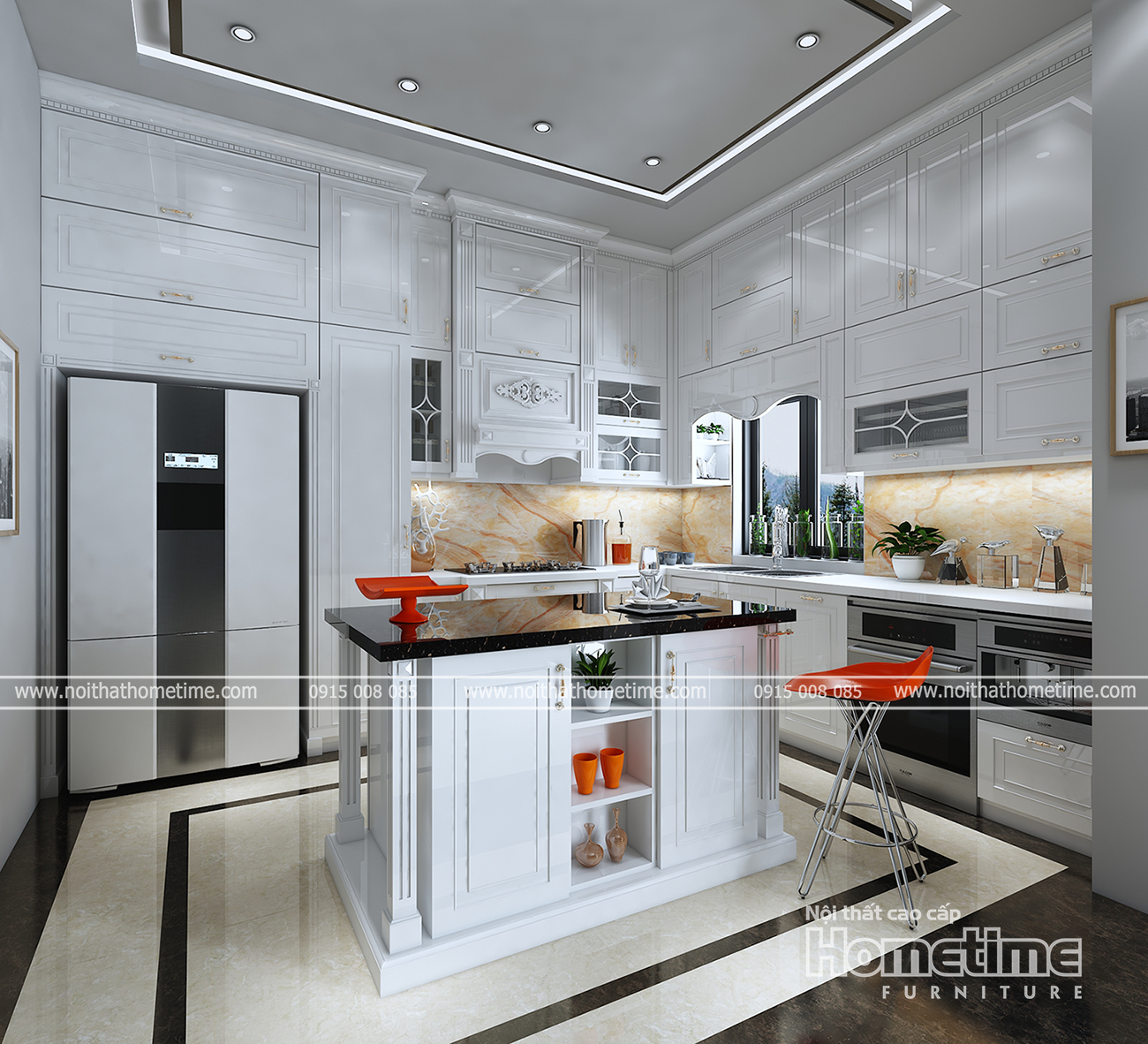 tủ bếp tân cổ điển thái bình