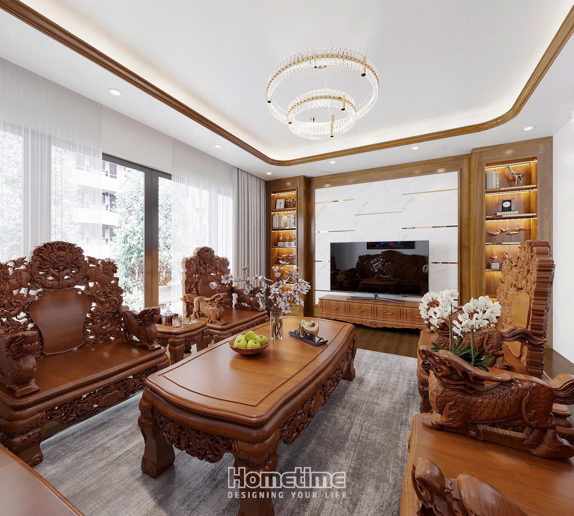 Những nét đẹp tinh túy mà chỉ nội thất gỗ đỏ mang lại