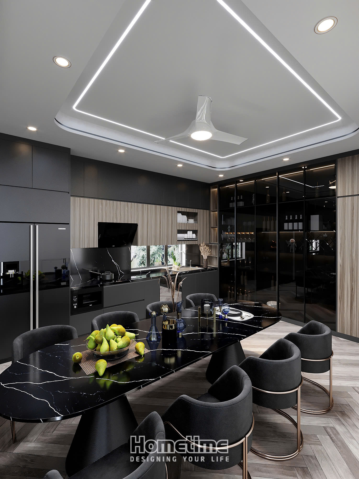 Thiết kế nội thất Noir Luxe– Khu bếp– Hiện đại và tối ưu công năng