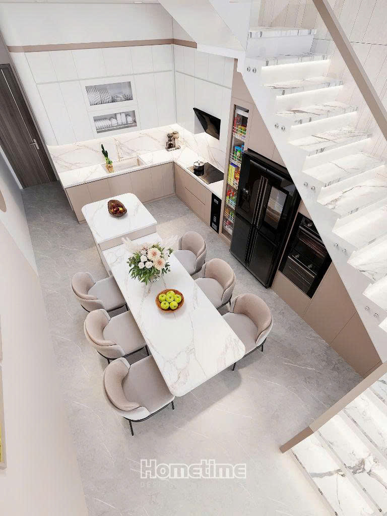 Thiết kế full căn- Toàn cảnh bếp chữ L