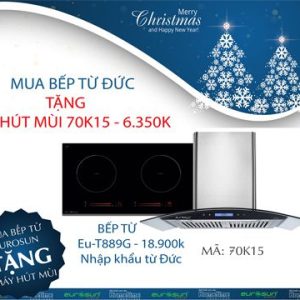 Mua Bếp từ EU-T889G nhập khẩu Đức, tặng hút mùi EH-70k15 6.350k