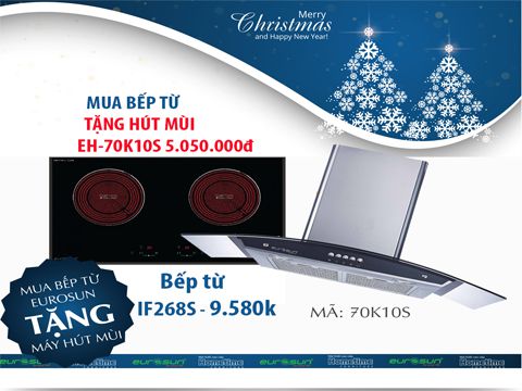 Mua bếp hồng ngoại EU-IF268S nhập khẩu Malaysia tặng Hút Mùi 70K10S