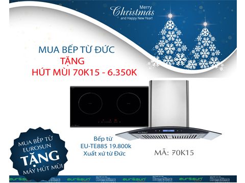 Bếp từ Eurosun Hải Phòng EU-T885G, Mua bếp tặng Hút mùi