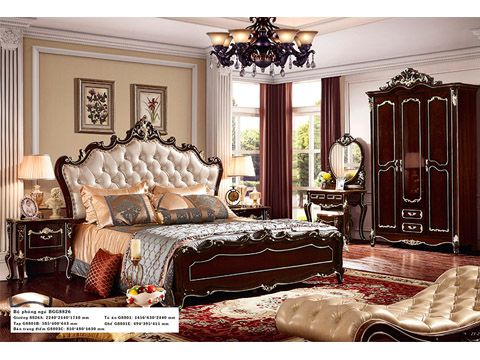 Giường ngủ tân cổ điển đẹp GNKG8826, Nội thất đẹp Hải Phòng