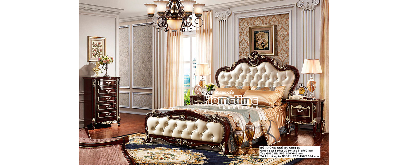 giuong-tan-co-dien-8816-hai-phong Giường ngủ tân cổ điển 1M8 đẹp GNKG8816