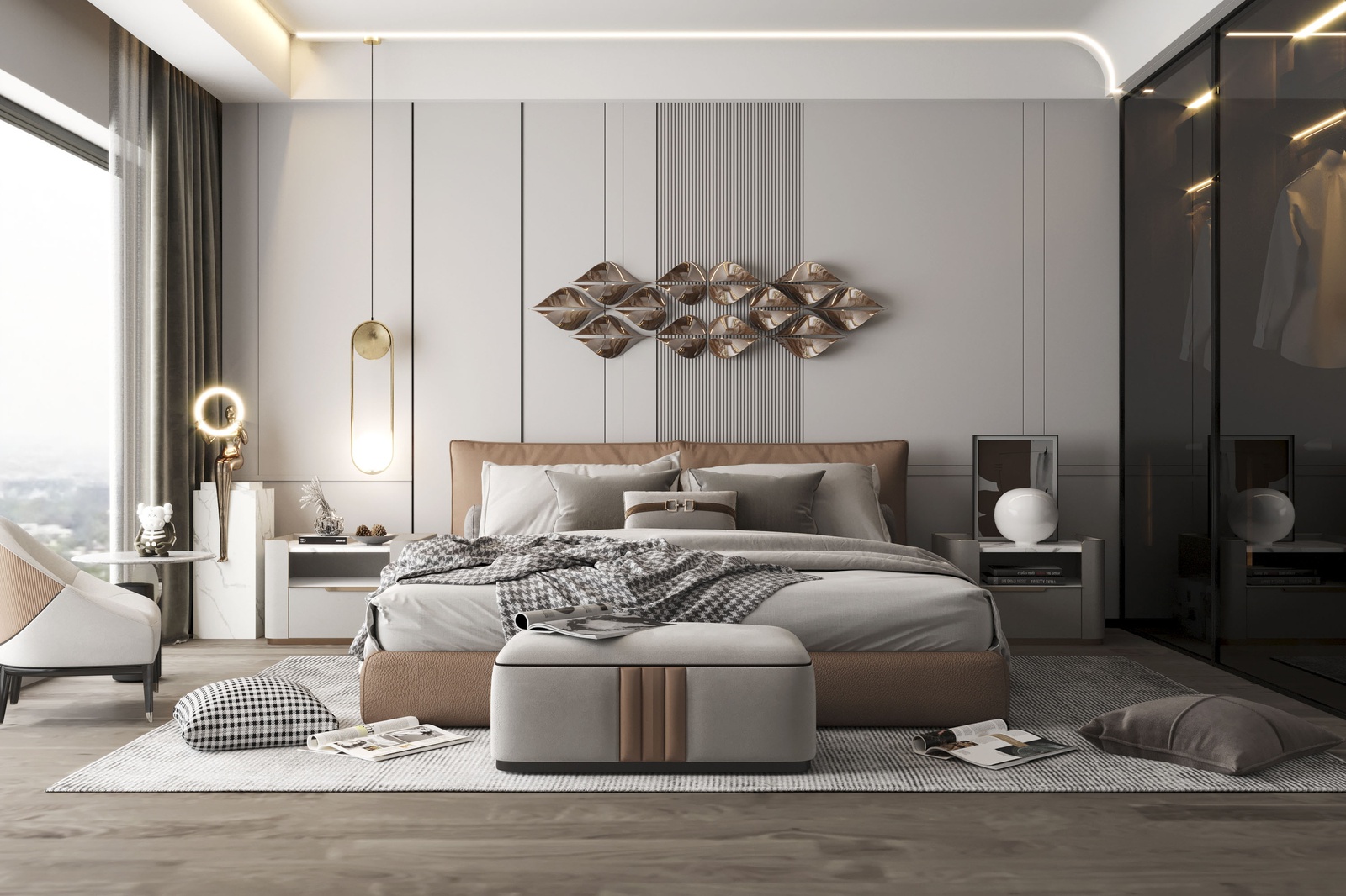 Thiết kế phòng ngủ phong cách hiện đại